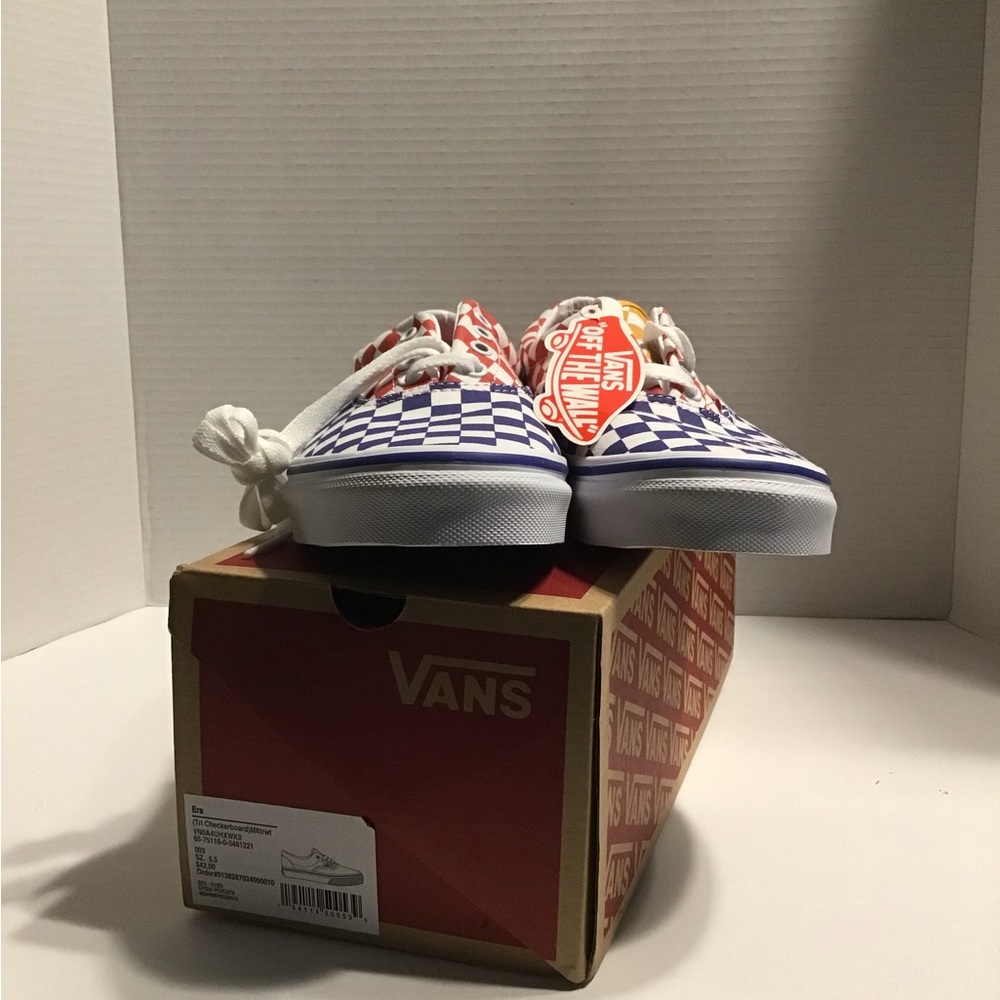 Van’s Era Tri-Checkerboard Kids Sneakers (NWT) - Picture 5 of 11